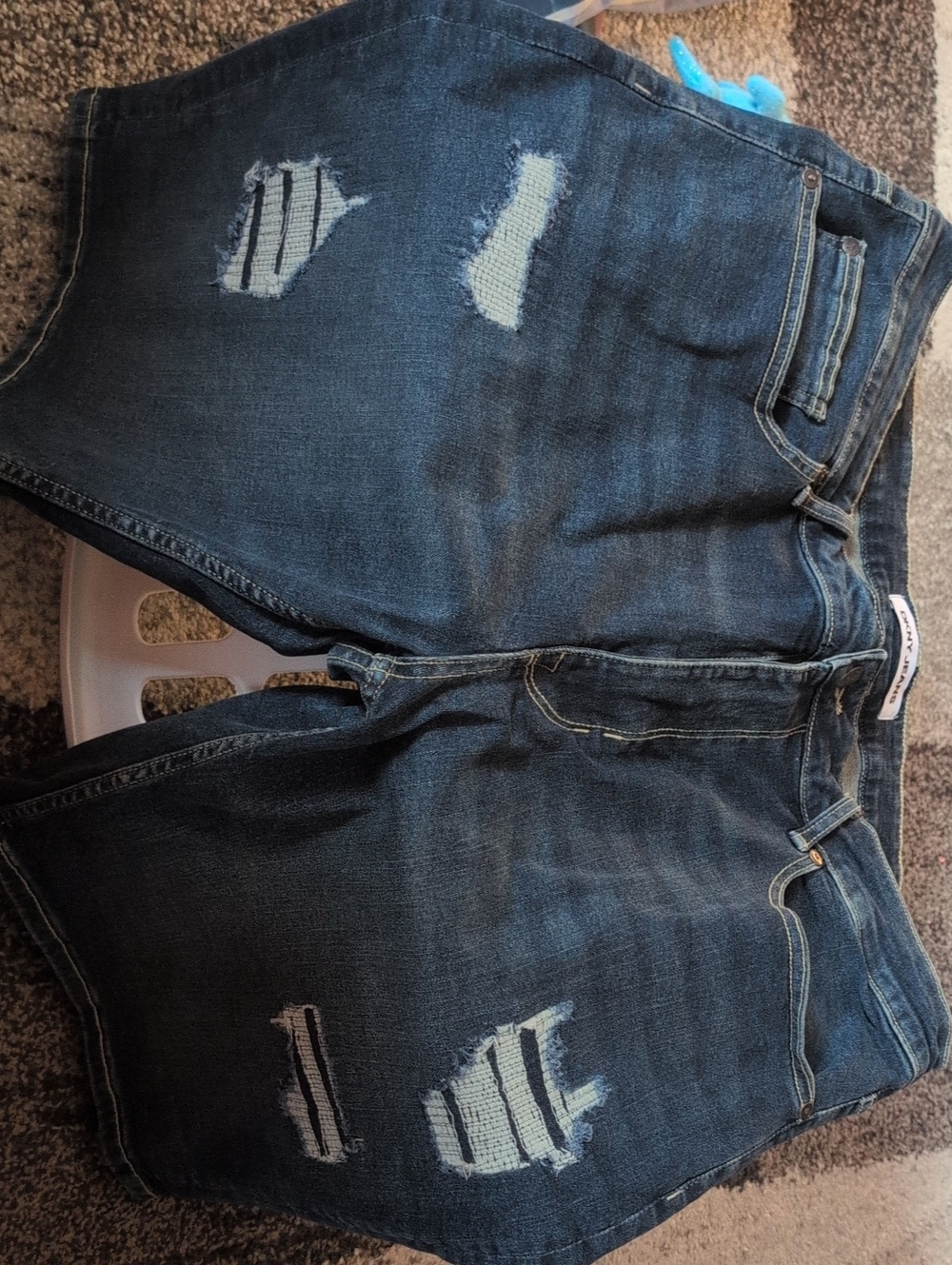 DKNY Dark Blue Denim Jeans with Branded Waist Label